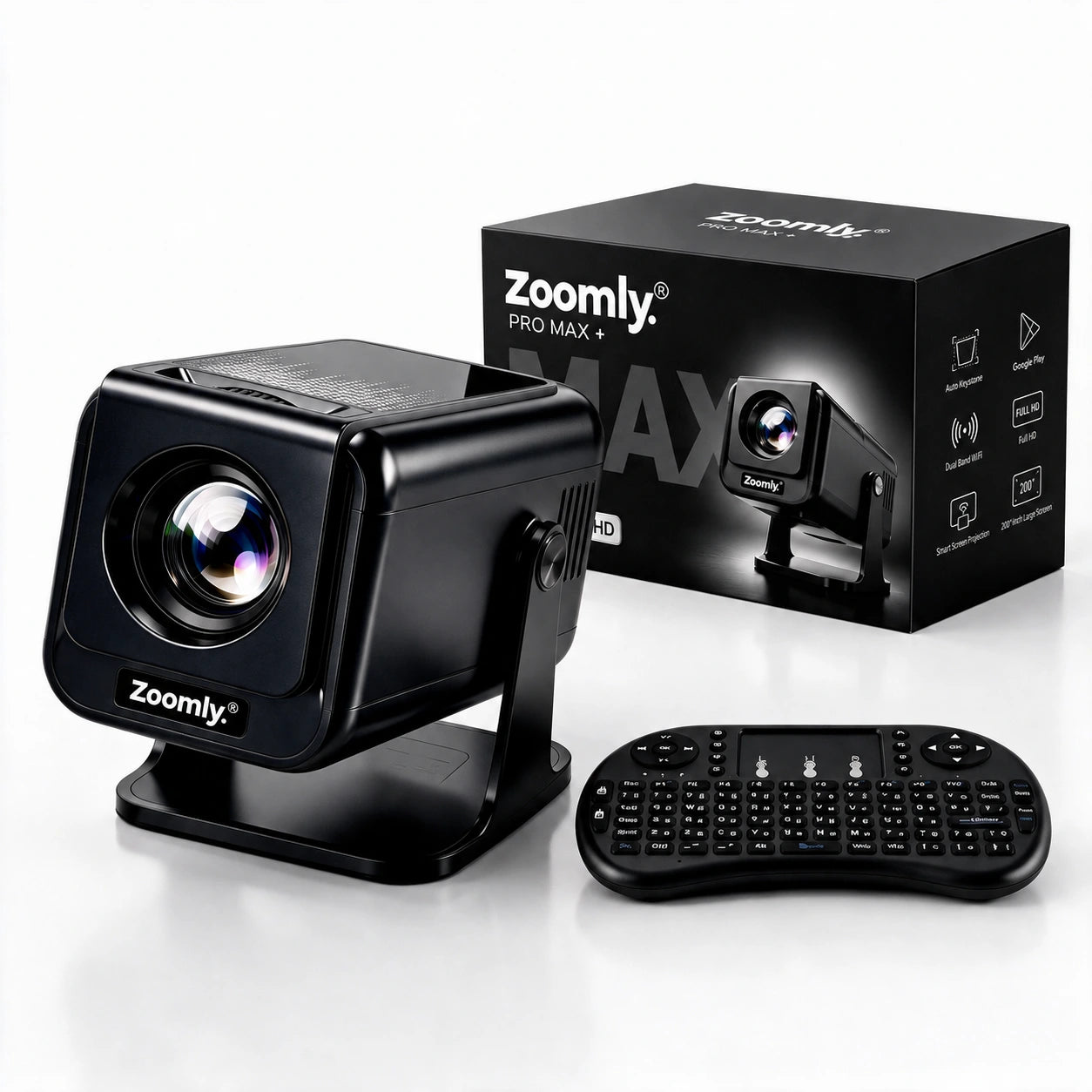 Zoomly Pro Max Full HD 1080p smart projector – product photo 2