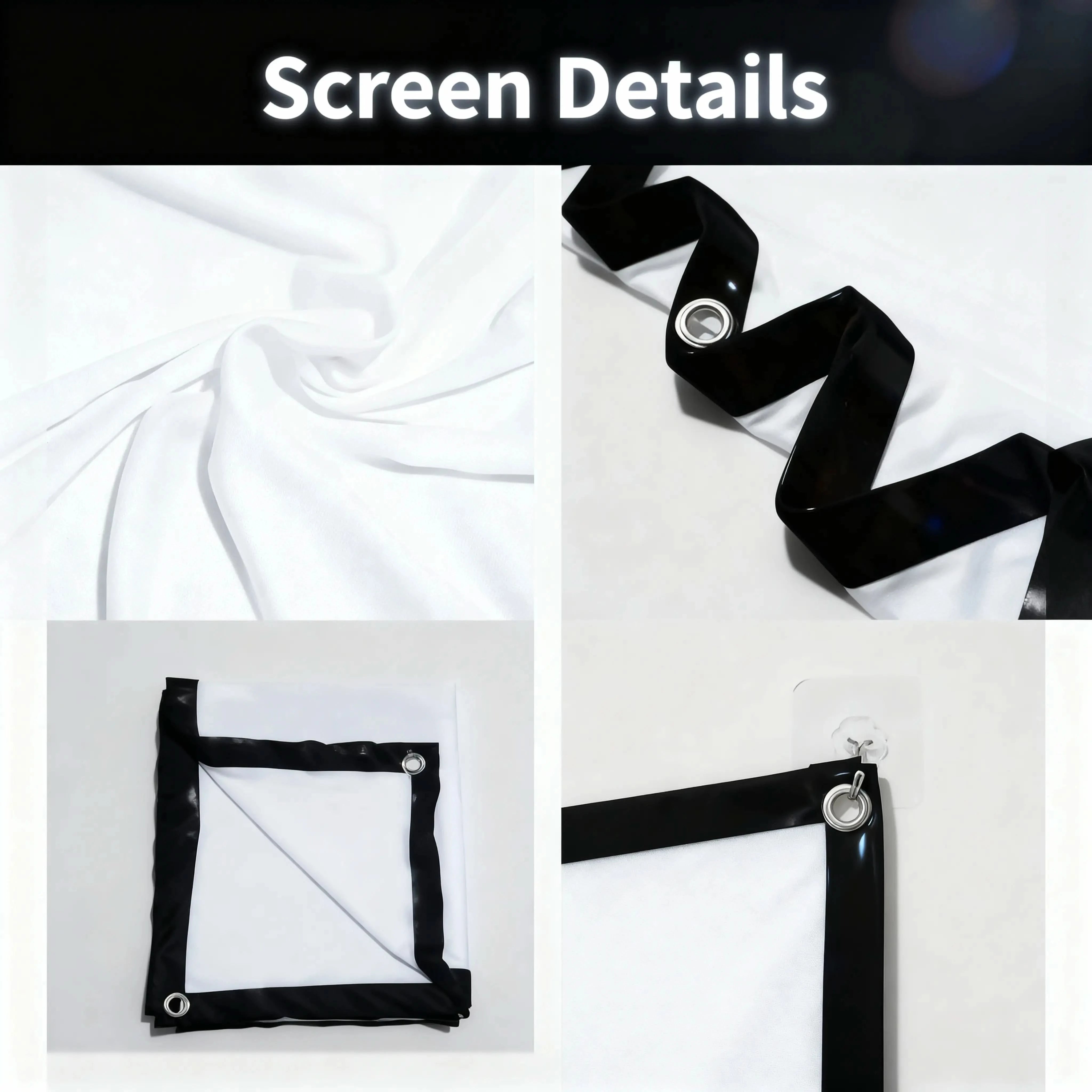 Portable 16:9 projection screen for home theater projectors – product photo 3