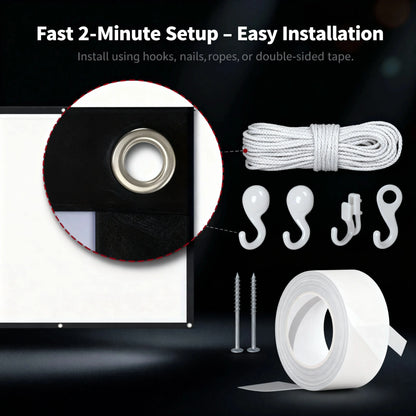 Portable 16:9 projection screen for home theater projectors – product photo 4